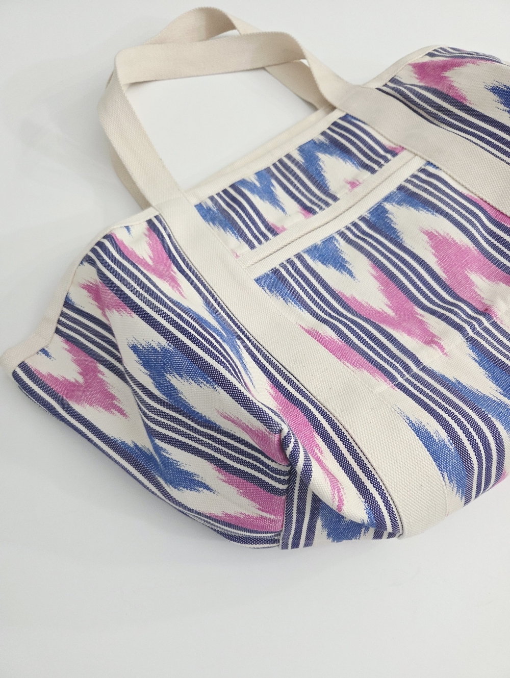 ISABEL MARANT DARWEN IKAT CANVAS TOTE BAG - Picture 6 of 10